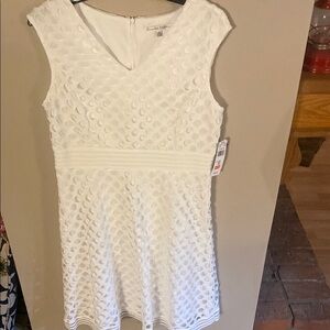 White Textured Dress